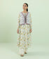 Women's Pret Khaddar Block Printed White Women's Waistcoat